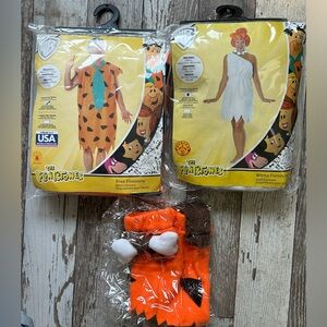 “The Flintstones” 3 Halloween costumes: Fred, Wilma & Bam Bam